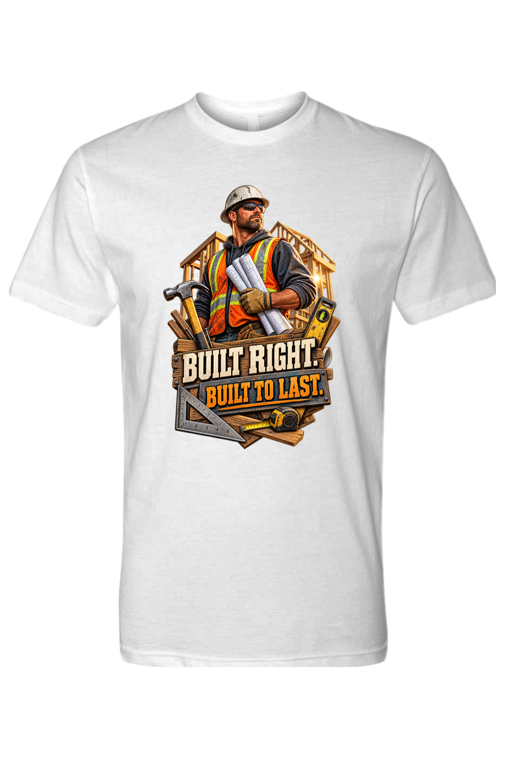 BUILT RIGHT. BUILT TO LAST - T-Shirt