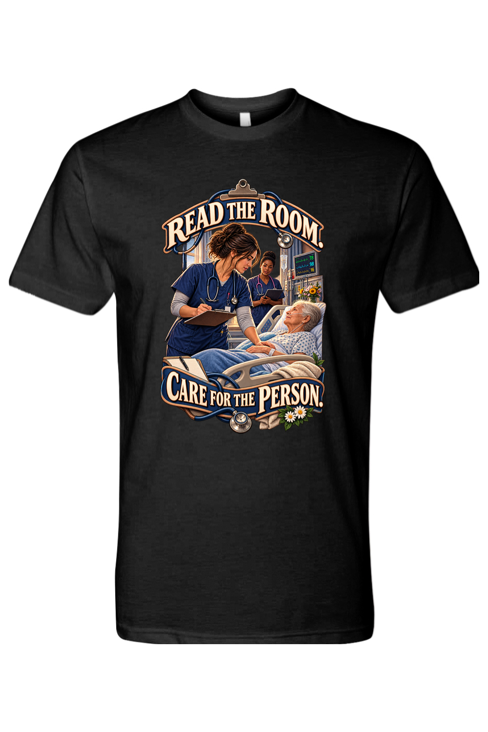 READ THE ROOM. CARE FOR THE PERSON - T-Shirt 2