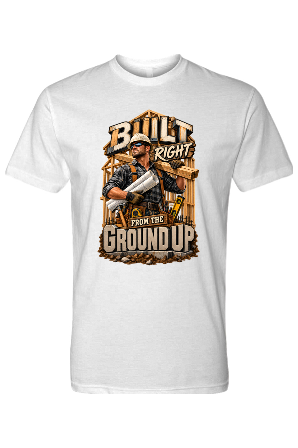 BUILT RIGHT FROM THE GROUND UP - T-Shirt