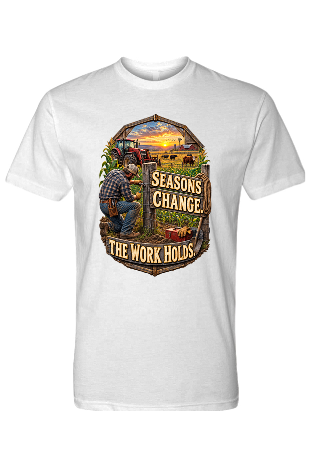 SEASONS CHANGE. THE WORK HOLDS - T-Shirt