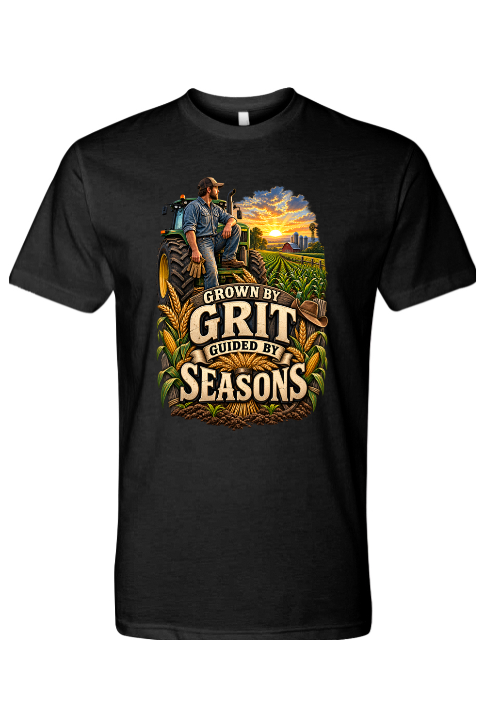 GROWN BY GRIT - GUIDED BY SEASONS - T-Shirt 2