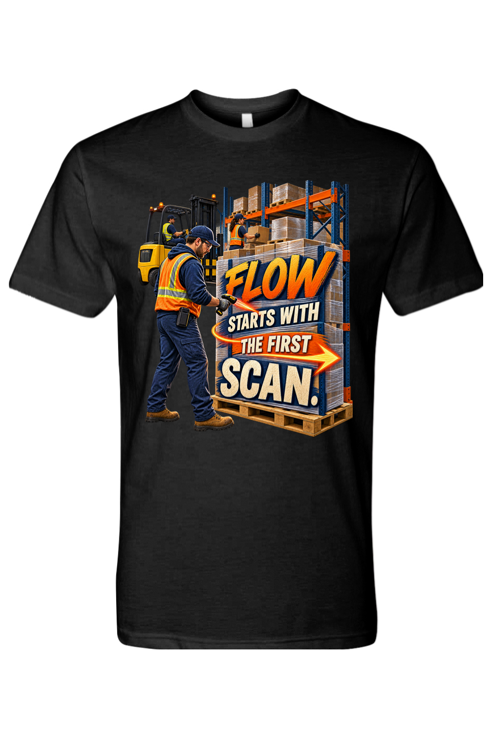 FLOW STARTS WITH THE FIRST SCAN - T-Shirt 2