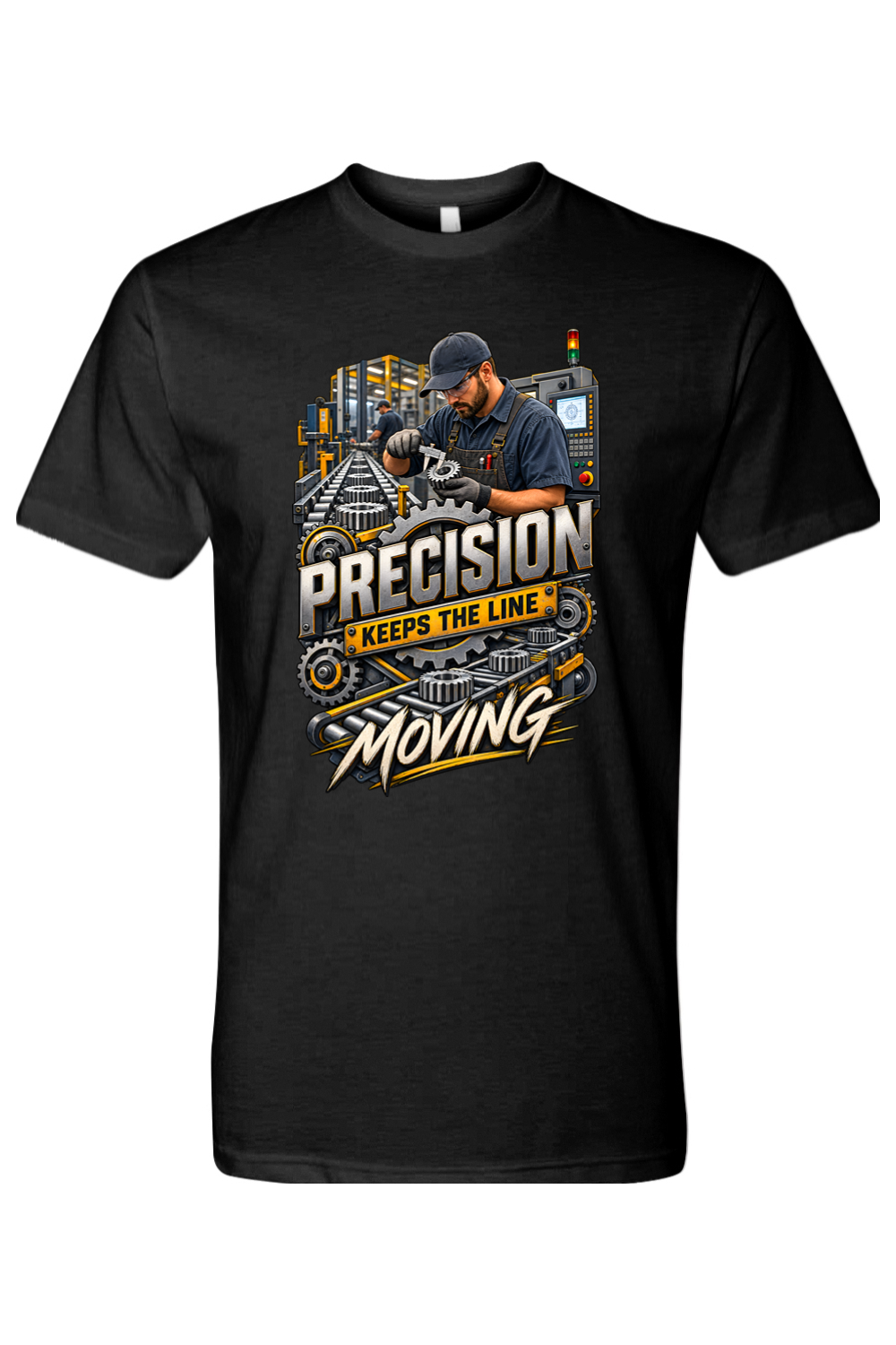 PRECISION - KEEPS THE LINE MOVING - T-Shirt 2