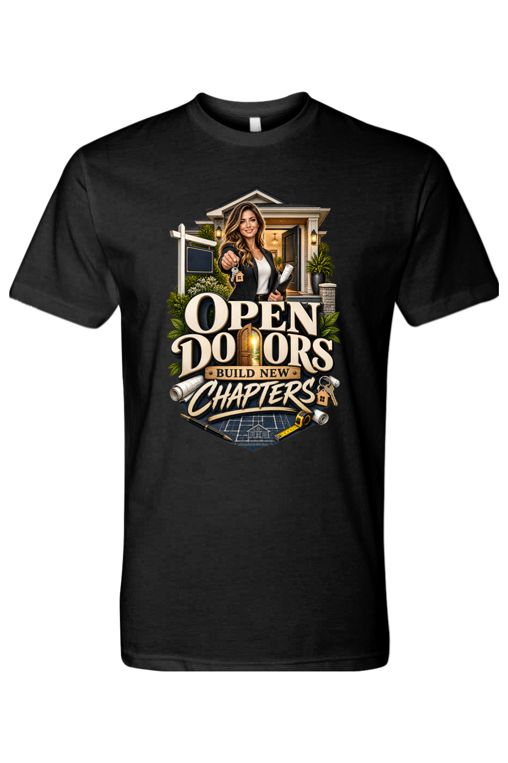 OPEN DOORS BUILD NEW CHAPTERS - T-Shirt  2