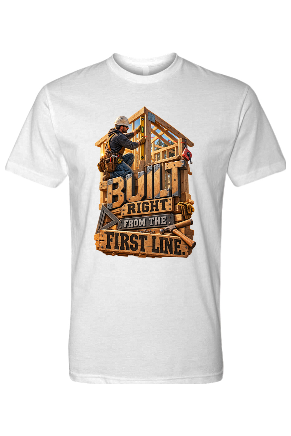BUILT RIGHT FROM THE FIRST LINE - T-Shirt