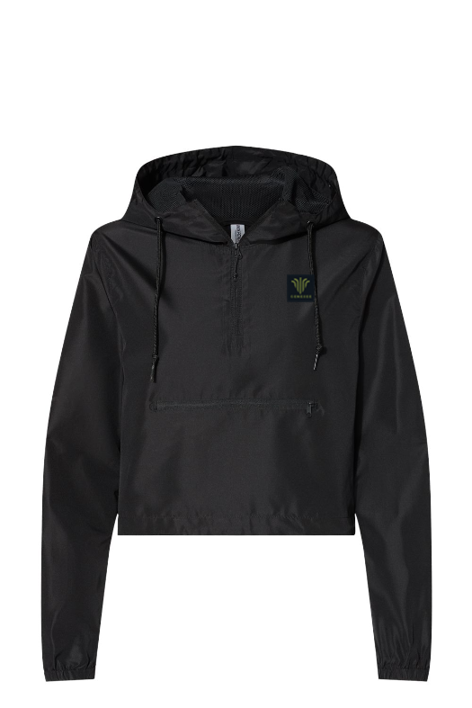 Women's Quarter-Zip Crop Windbreaker