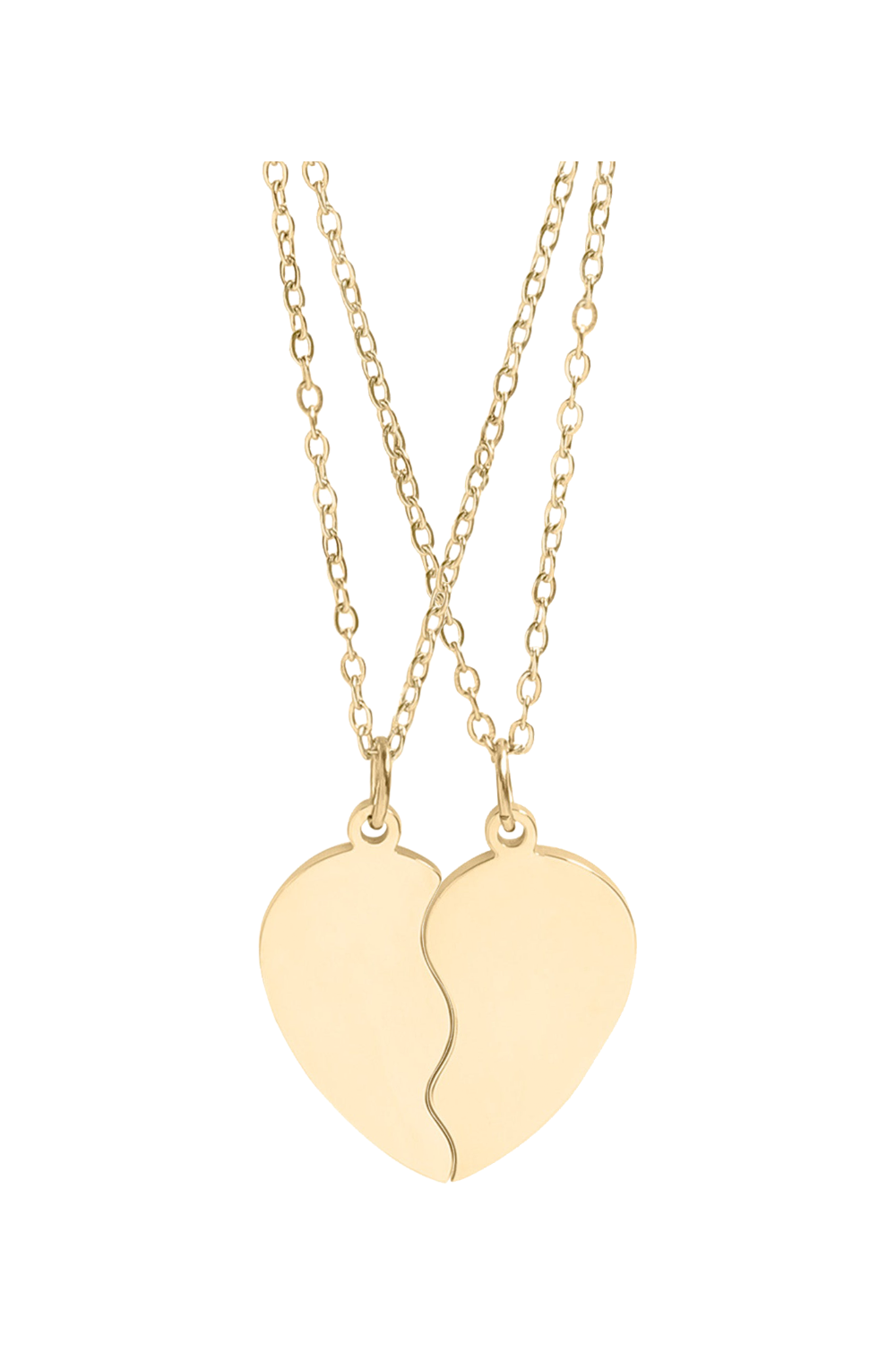 Break Apart Heart Necklace Set